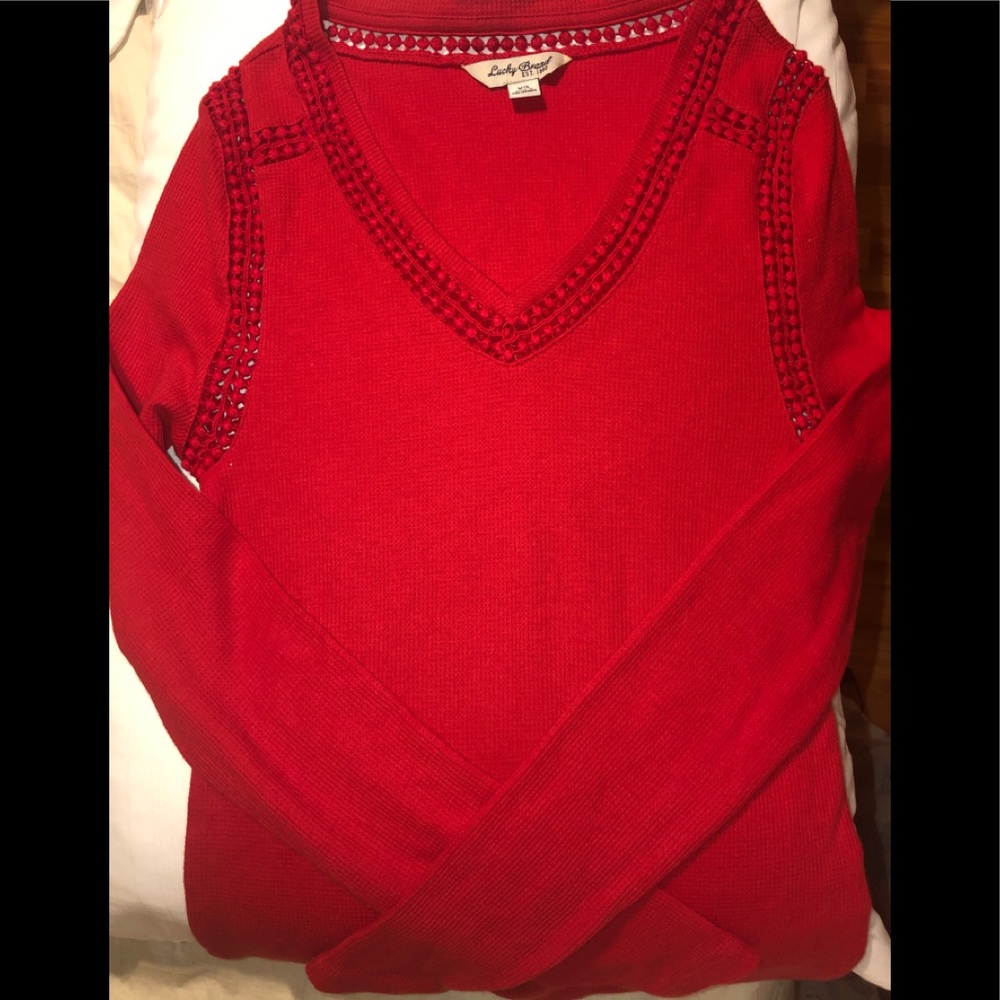 Red Lucky Brand Extra Small sweater